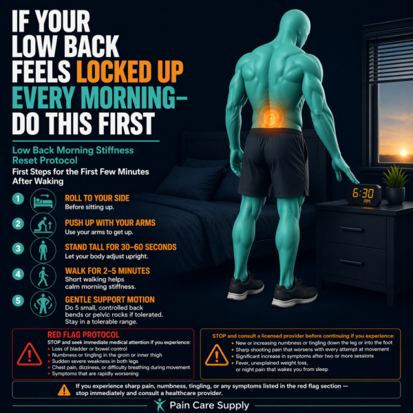 Low Back Morning Stiffness Reset Protocol — A Clinician-Designed Guide for the First Minutes After Waking